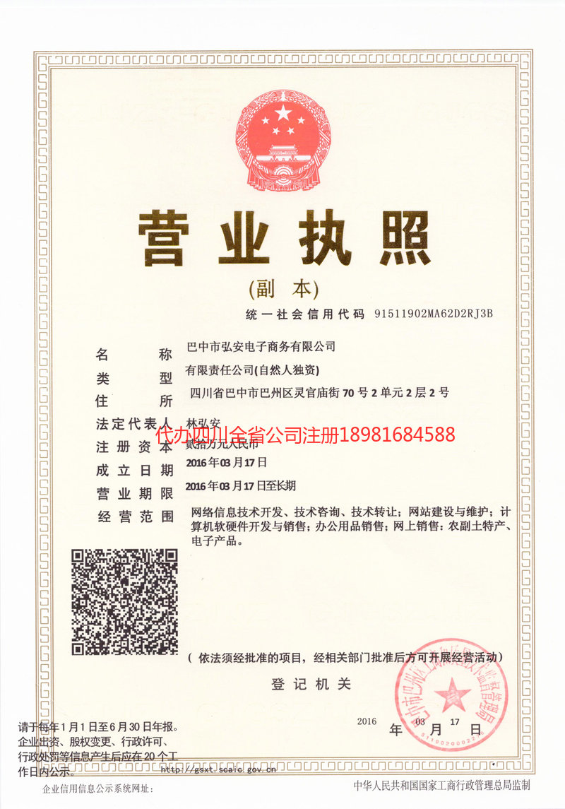 达川达川宏安电子商务有限公司